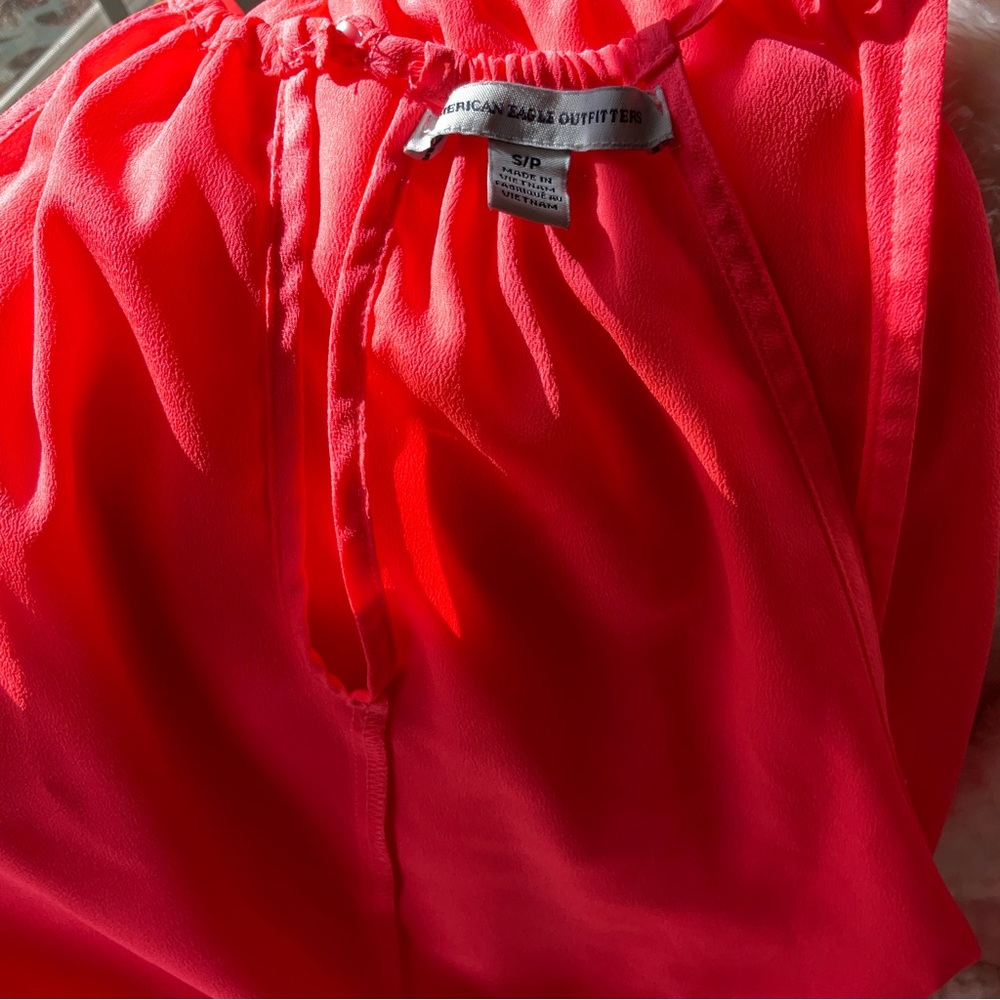 American Eagle womens halter top midi dress, gorgeous color- coral. Sz S/P - Picture 13 of 16